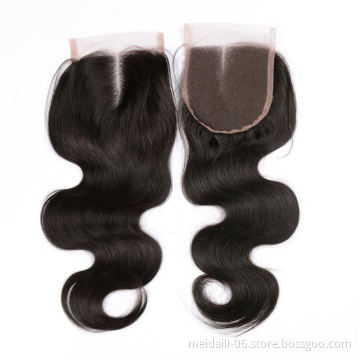Cheap Hair Product Virgin Brazilian Hair 4*4 Body Wave Lace Closure For Black Women